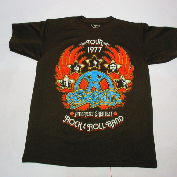 AEROSMITH Tour 1977 America's Greatest Rock & Roll Band T-Shirt Size M - Picture 1 of 3